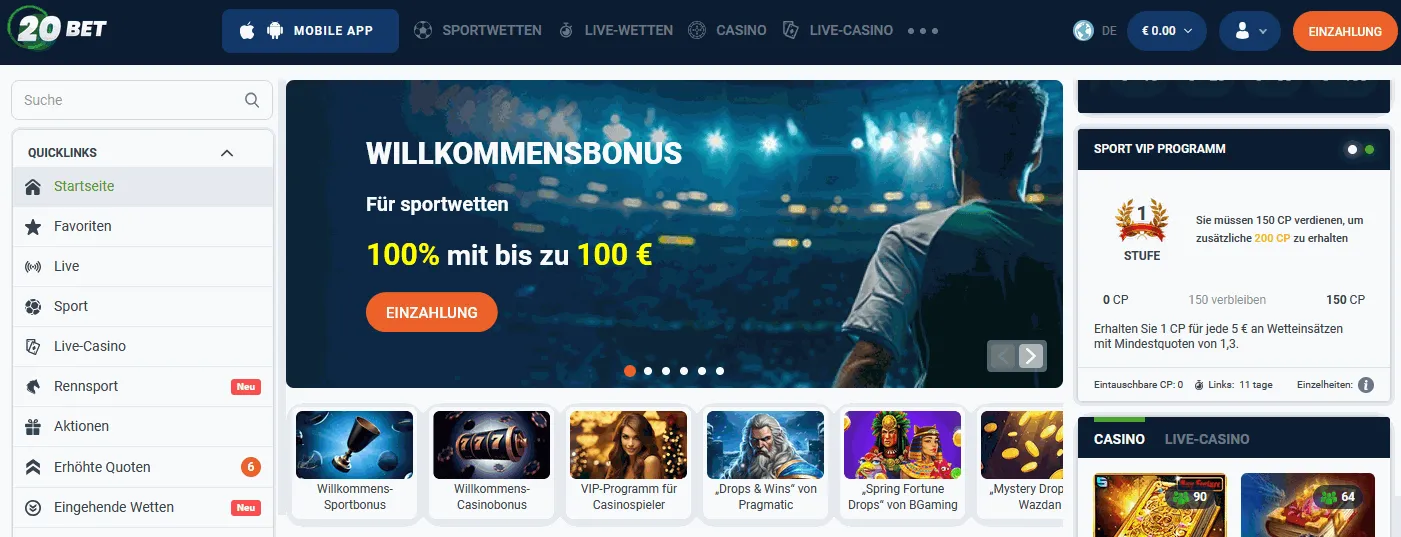 20Bet Casino 20Bet Casino Startseite